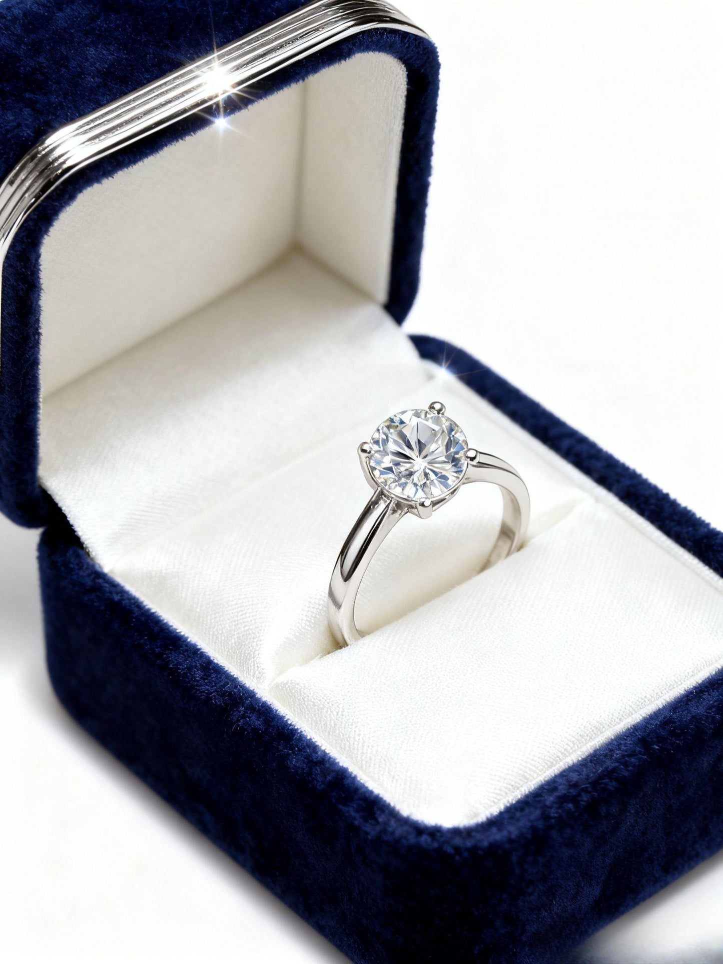 JZ08 1CT Sterling Silver S925 Moissanite Diamond