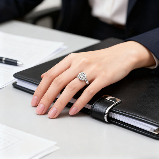 JZ09 1CT Sterling Silver S925 Moissanite Diamond