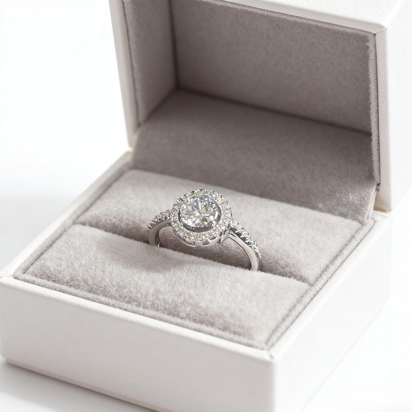 JZ09 1CT Sterling Silver S925 Moissanite Diamond