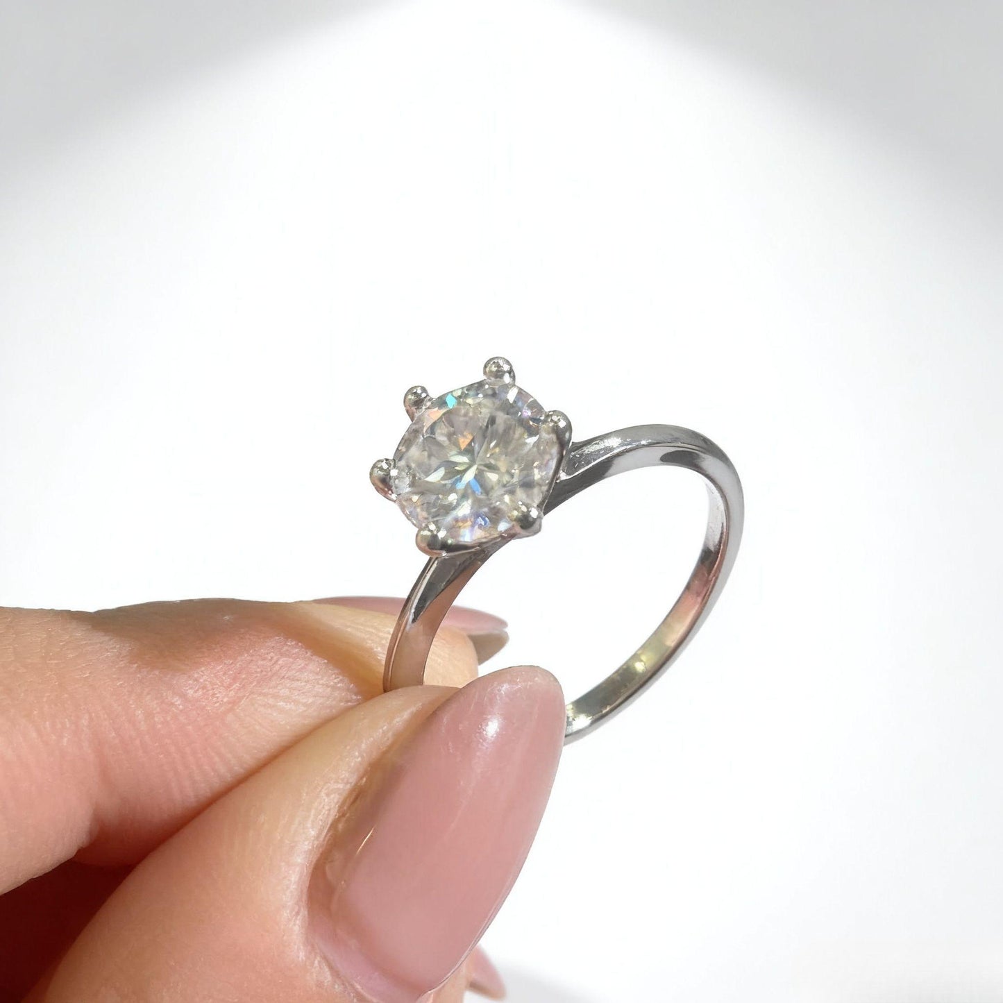 JZ12 2CT Sterling Silver S925 Moissanite Diamond