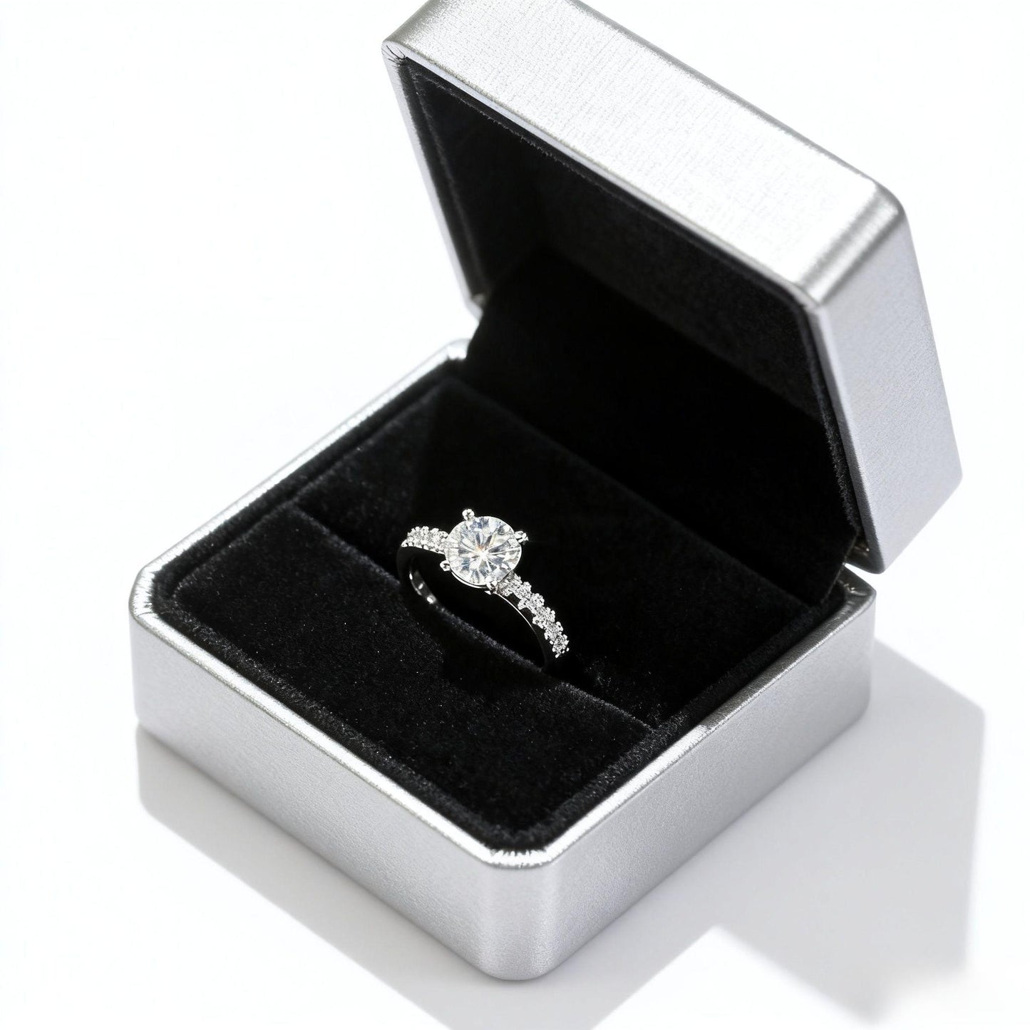 JZ16 1CT Sterling Silver S925 Moissanite Diamond