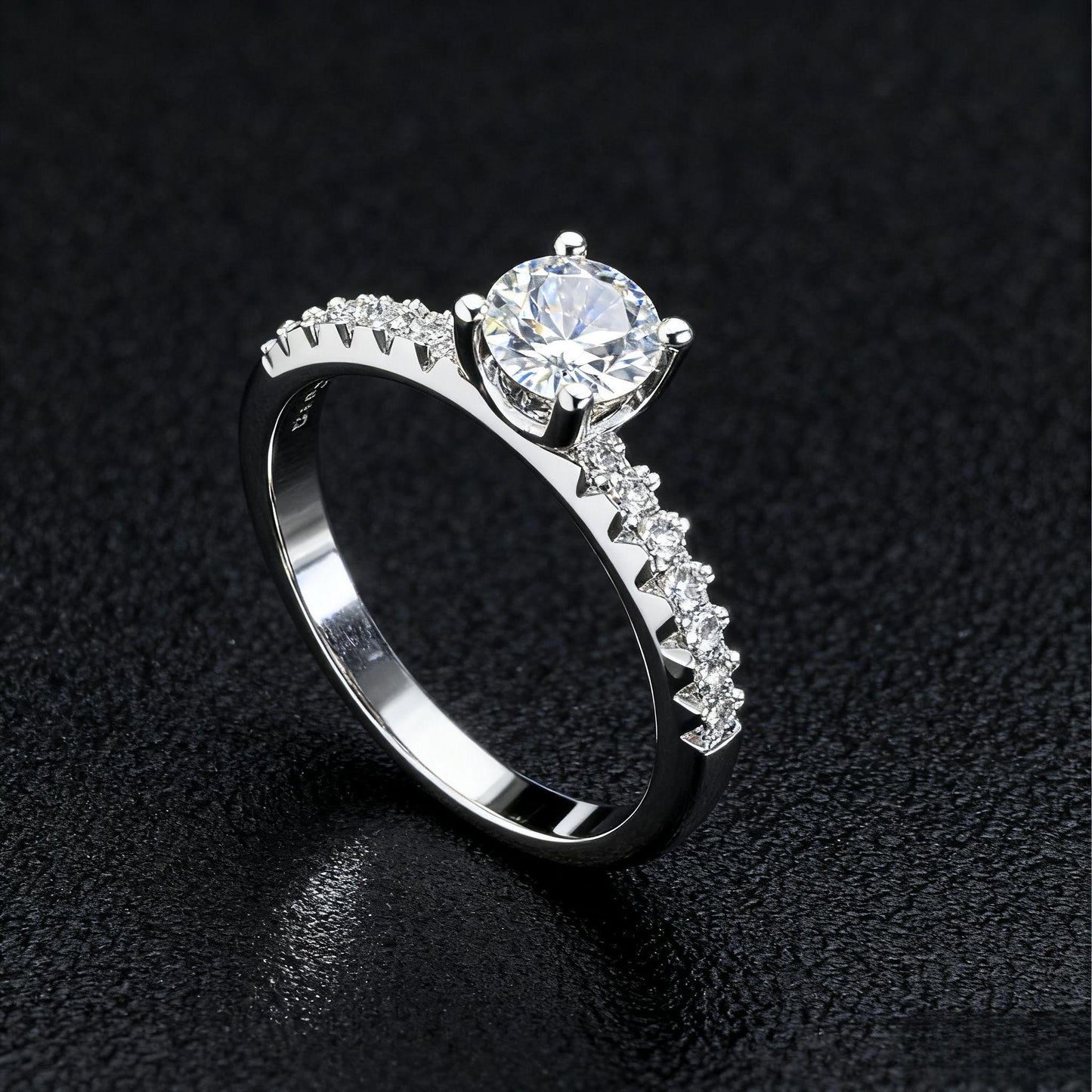 JZ16 1CT Sterling Silver S925 Moissanite Diamond