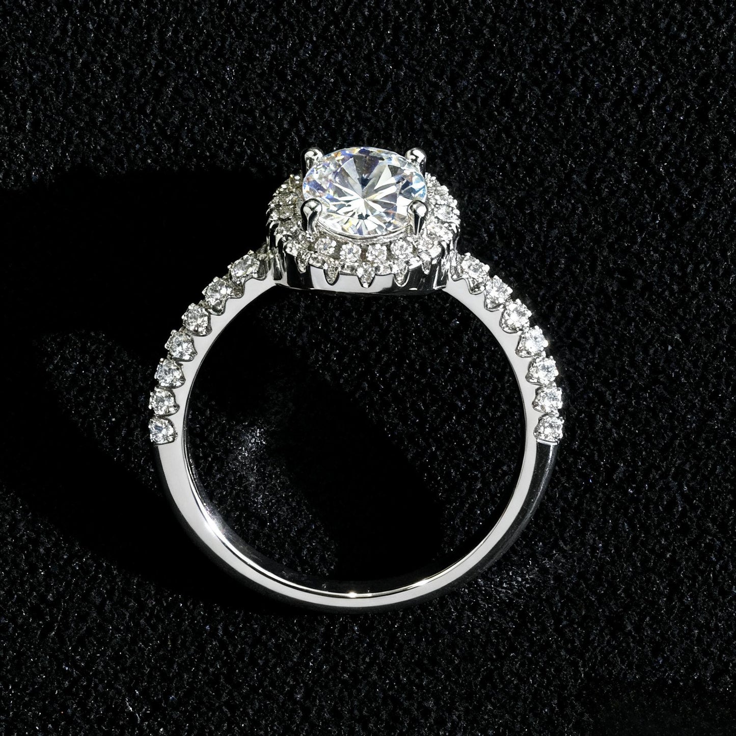 JZ37 1.5CT Sterling Silver S925 Moissanite Diamond