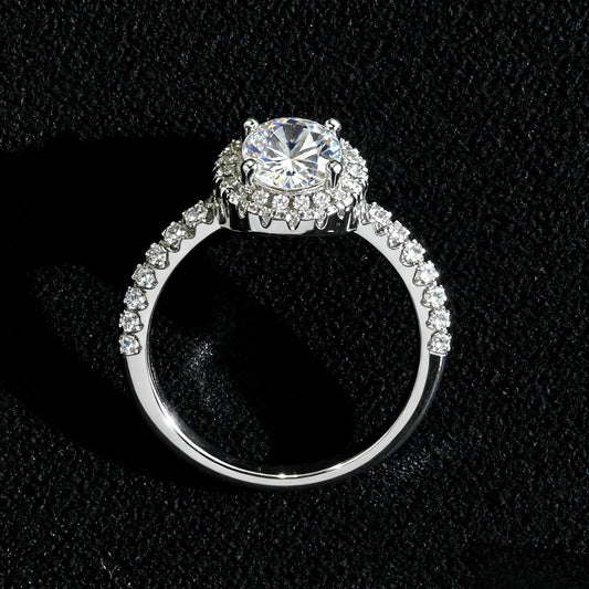 JZ37 1.5CT Sterling Silver S925 Moissanite Diamond