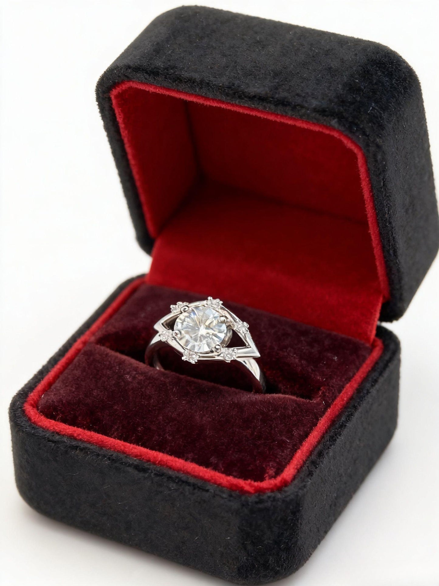 JZ39 1.5CT Sterling Silver S925 Moissanite Diamond