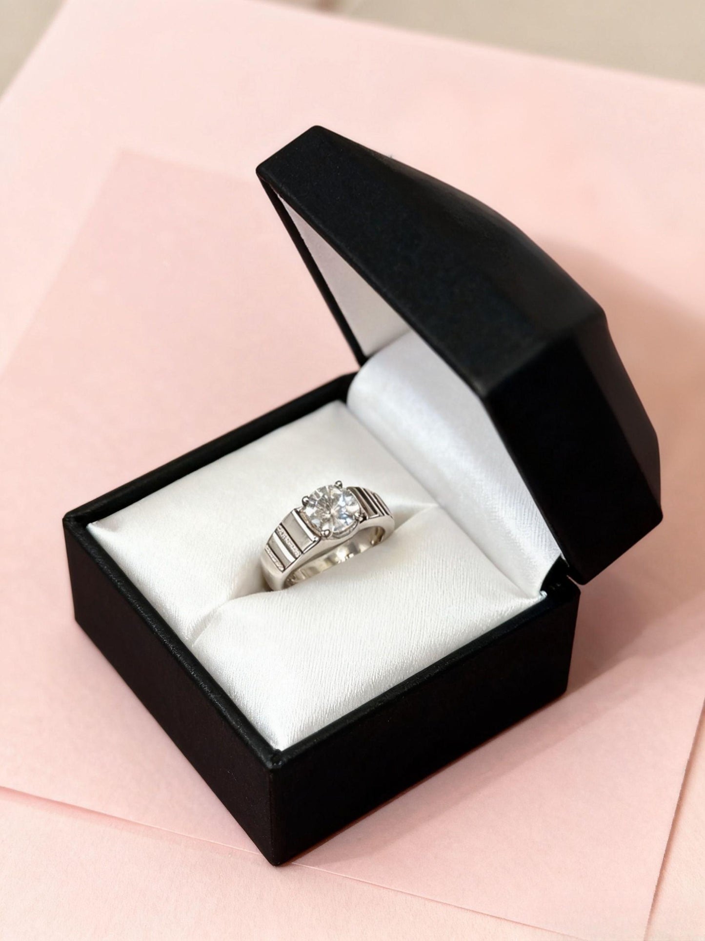 JZ41 1CT Sterling Silver S925 Moissanite Diamond