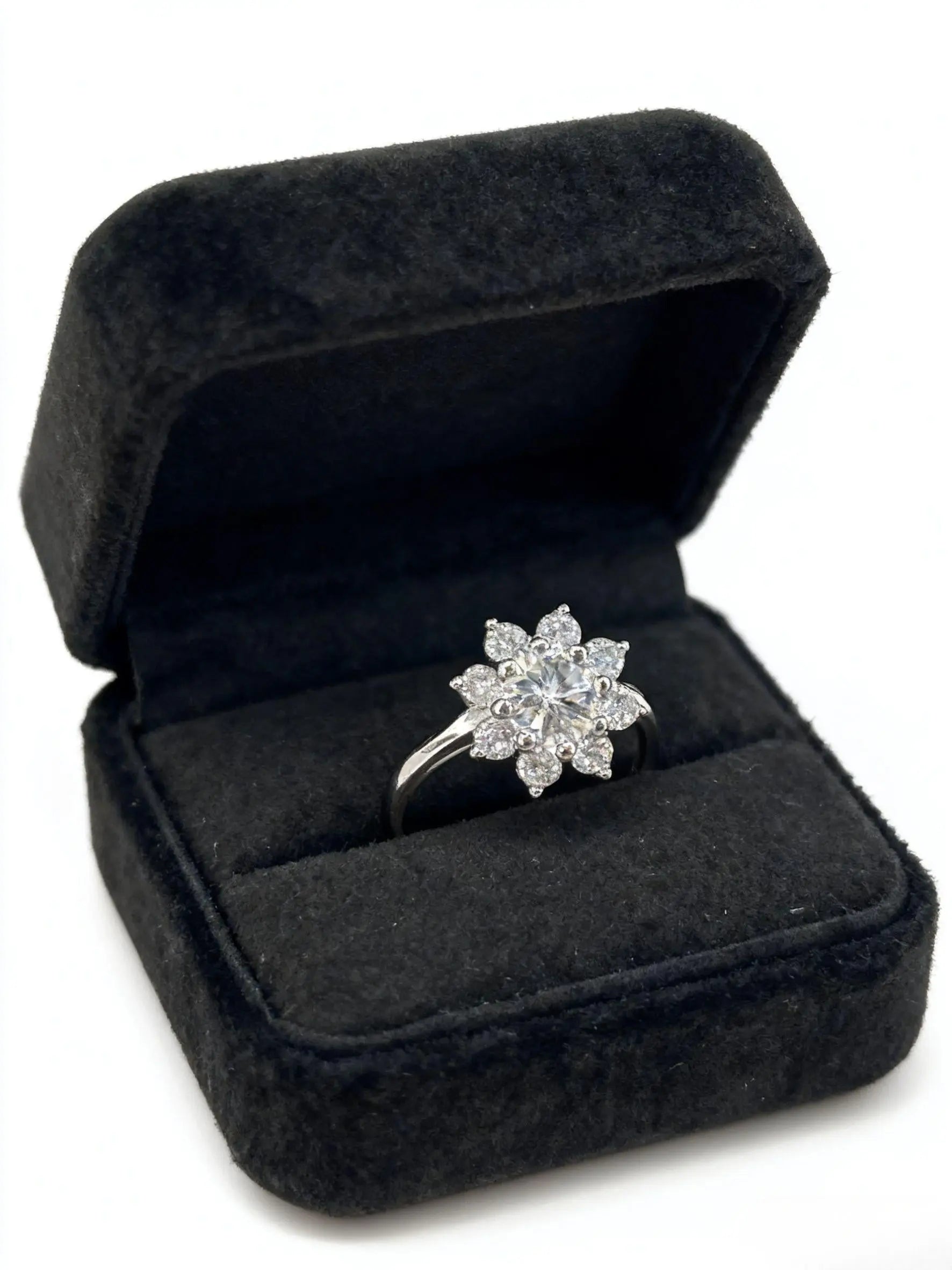 JZ43 1CT Sterling Silver S925 Moissanite Diamond 50%offamazon