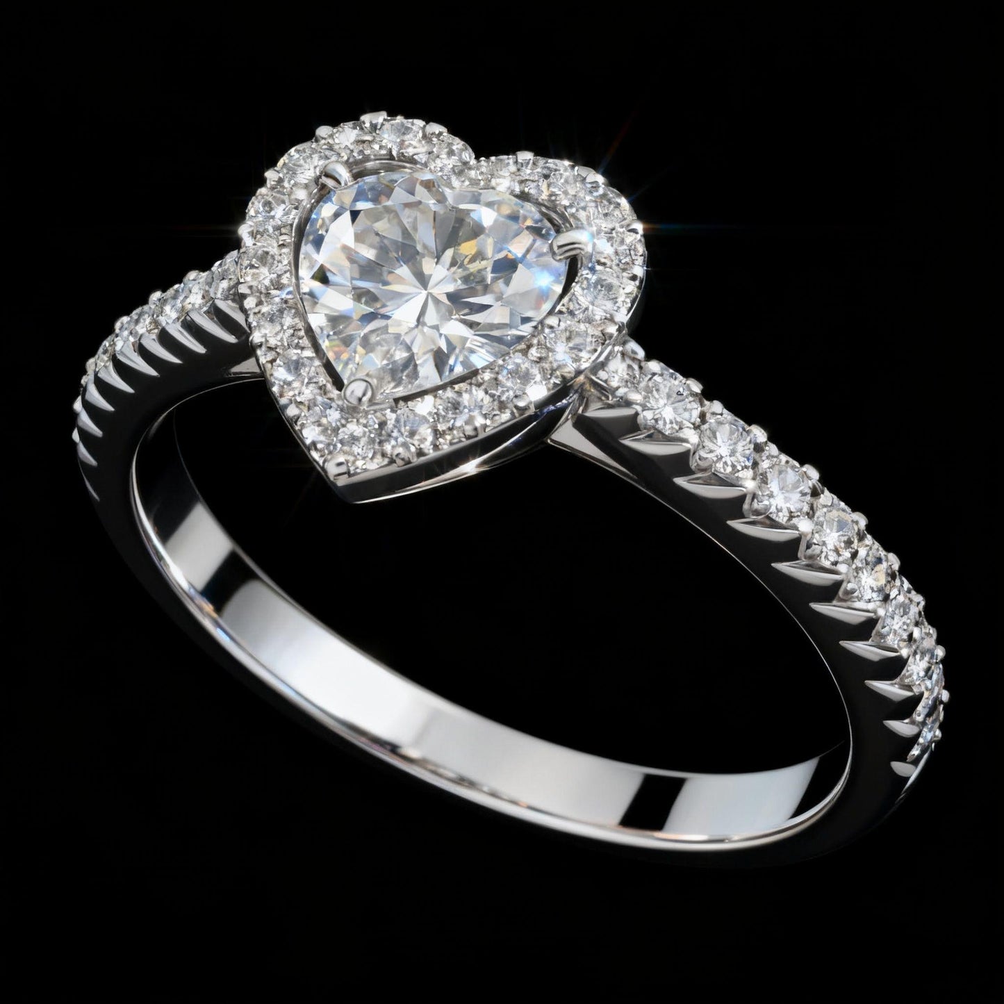 JZ44 1CT Sterling Silver S925 Moissanite Diamond