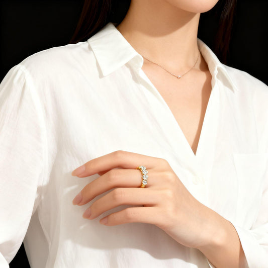 JZ68 Sterling Silver S925 Moissanite Diamond