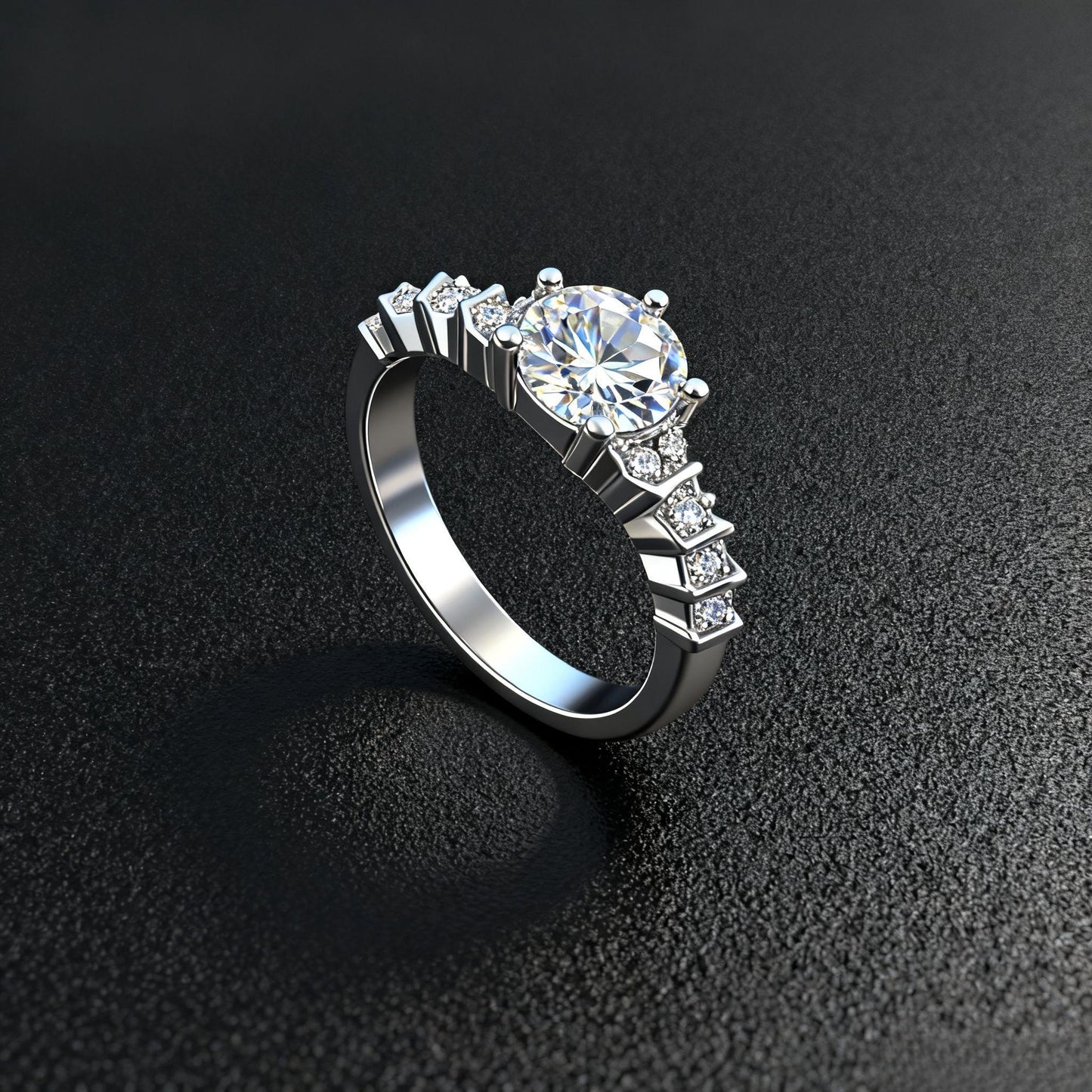 JZ70 1CT Sterling Silver S925 Moissanite Diamond