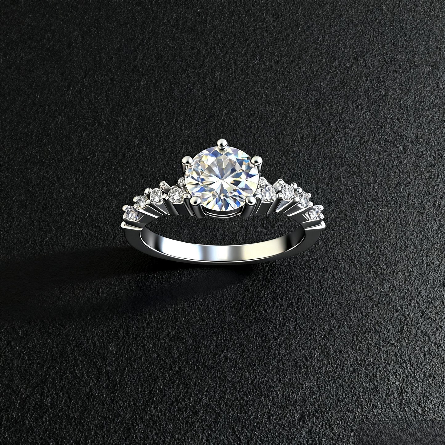 JZ70 1CT Sterling Silver S925 Moissanite Diamond