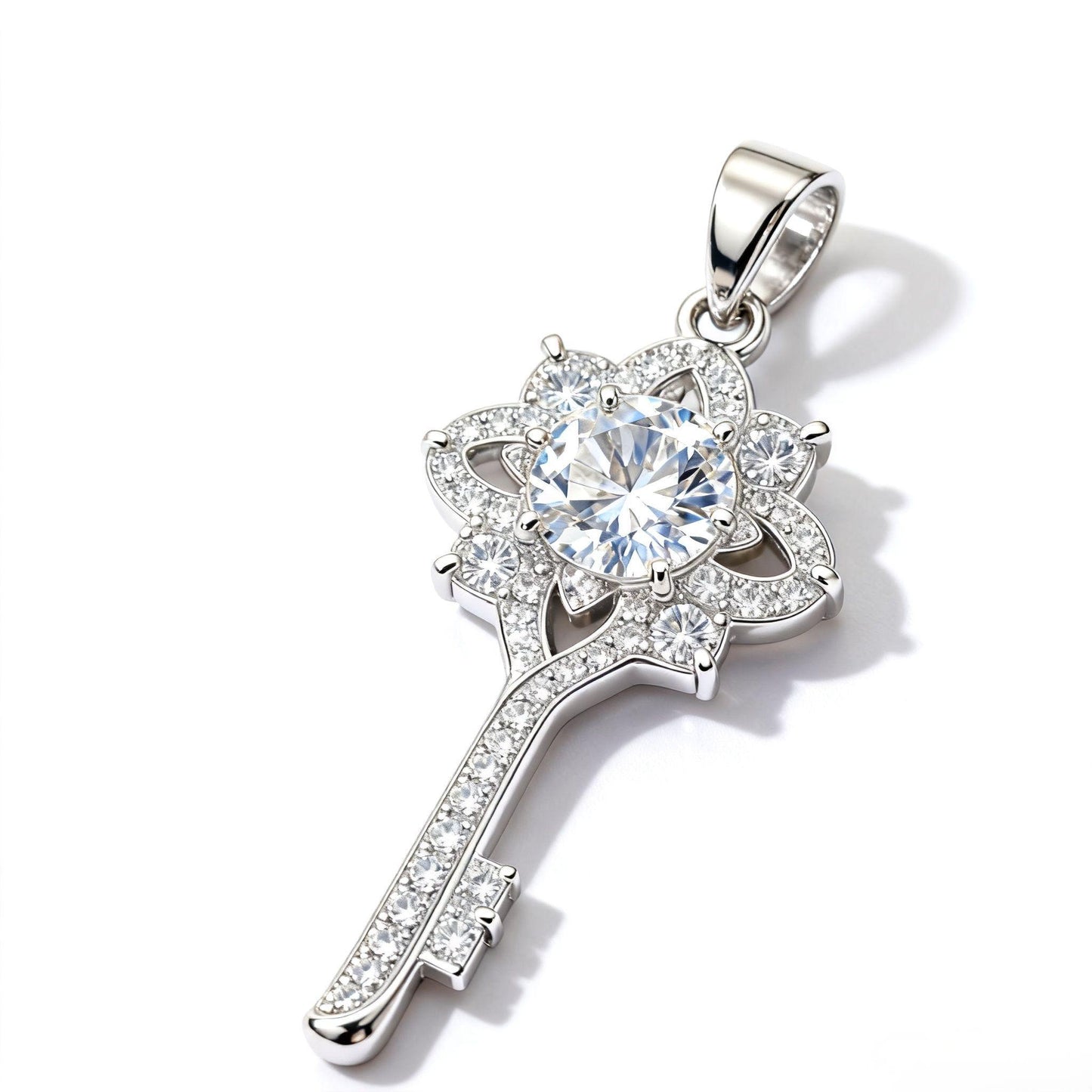 XL54 1CT Sterling Silver S925 Moissanite Diamond