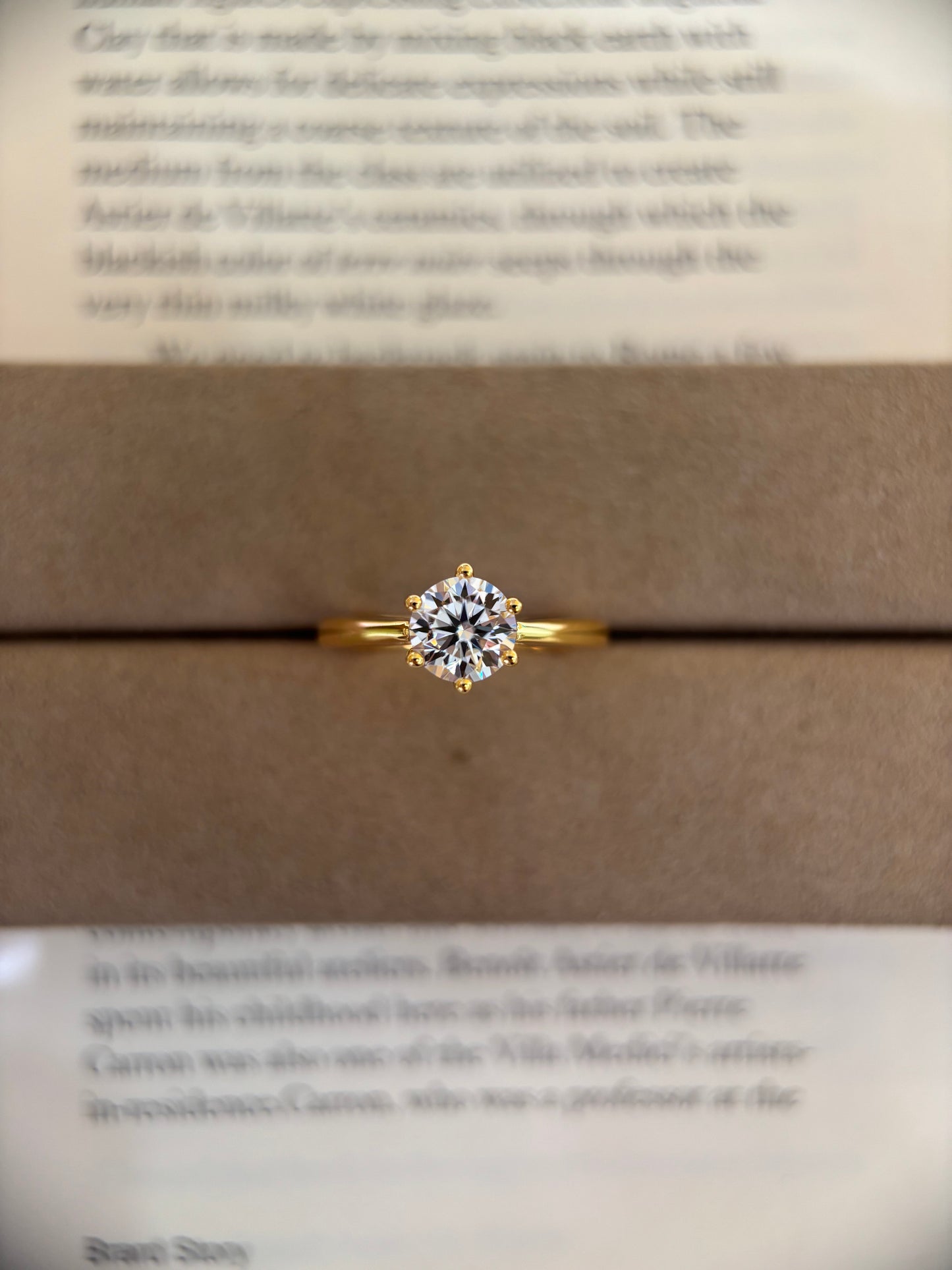 ER03 1CT Sterling Silver S925 Moissanite Diamond Rings