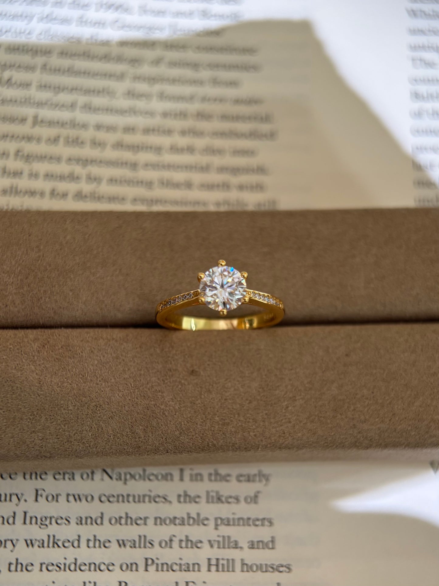 ER03 1CT Sterling Silver S925 Moissanite Diamond Rings