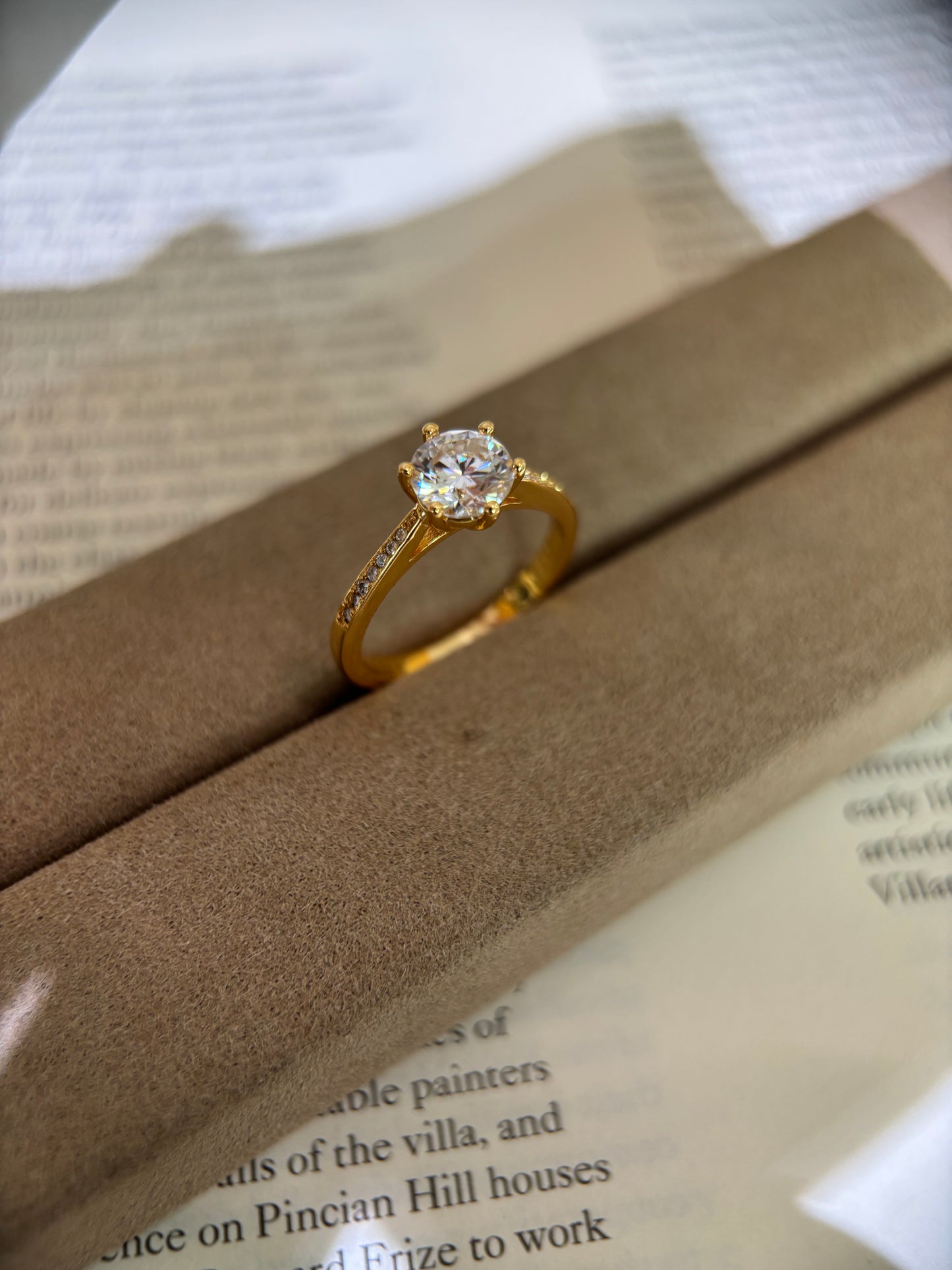 ER03 1CT Sterling Silver S925 Moissanite Diamond Rings