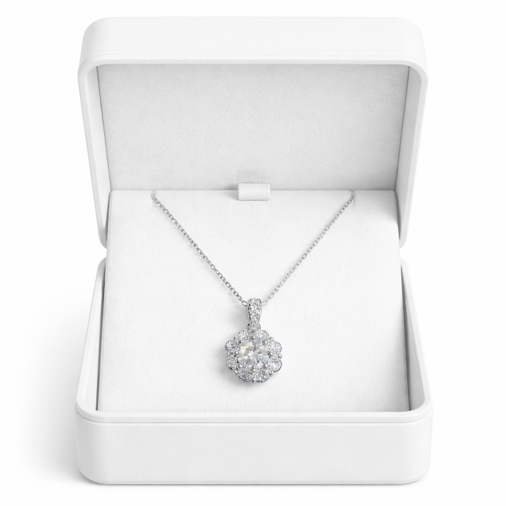 XL37 1CT Sterling Silver S925 Moissanite Diamond 50%offamazon