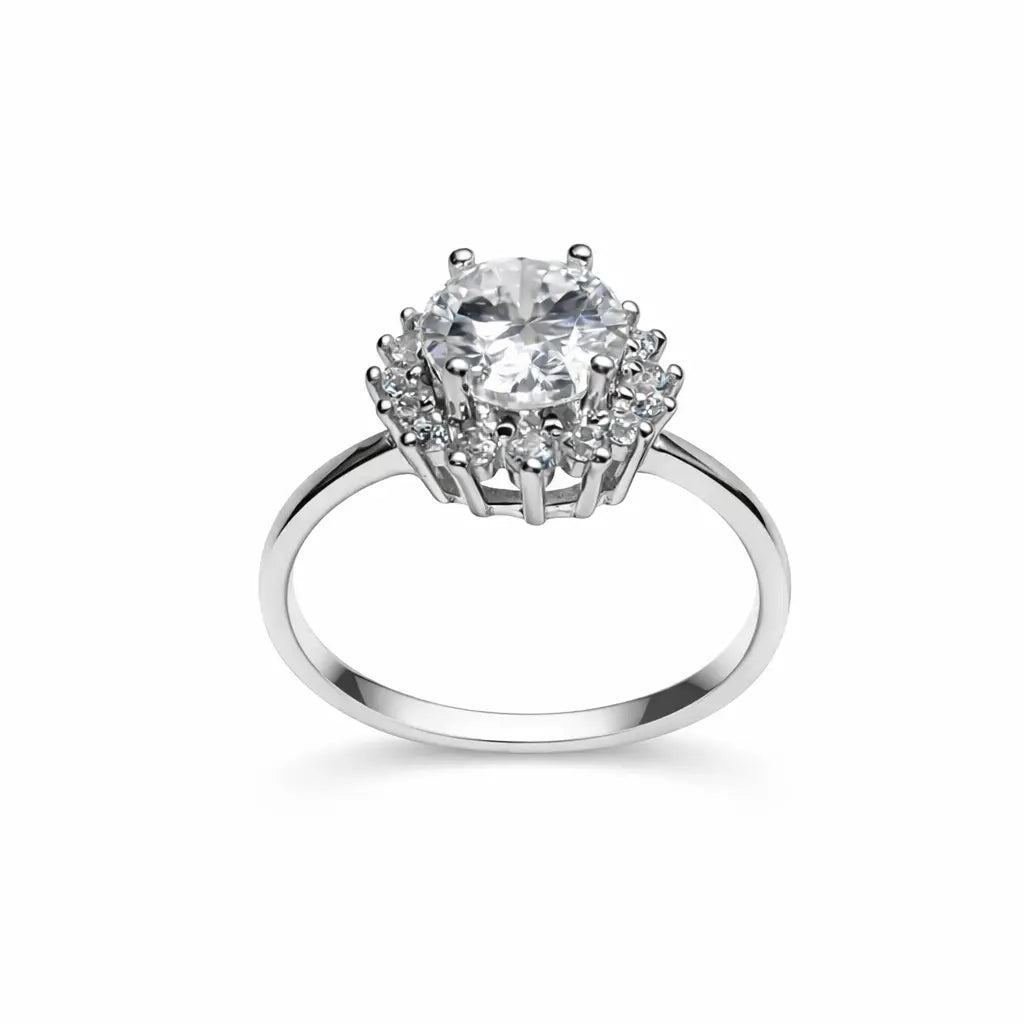 JZ55 2CT Sterling Silver S925 Moissanite Diamond 50%offamazon