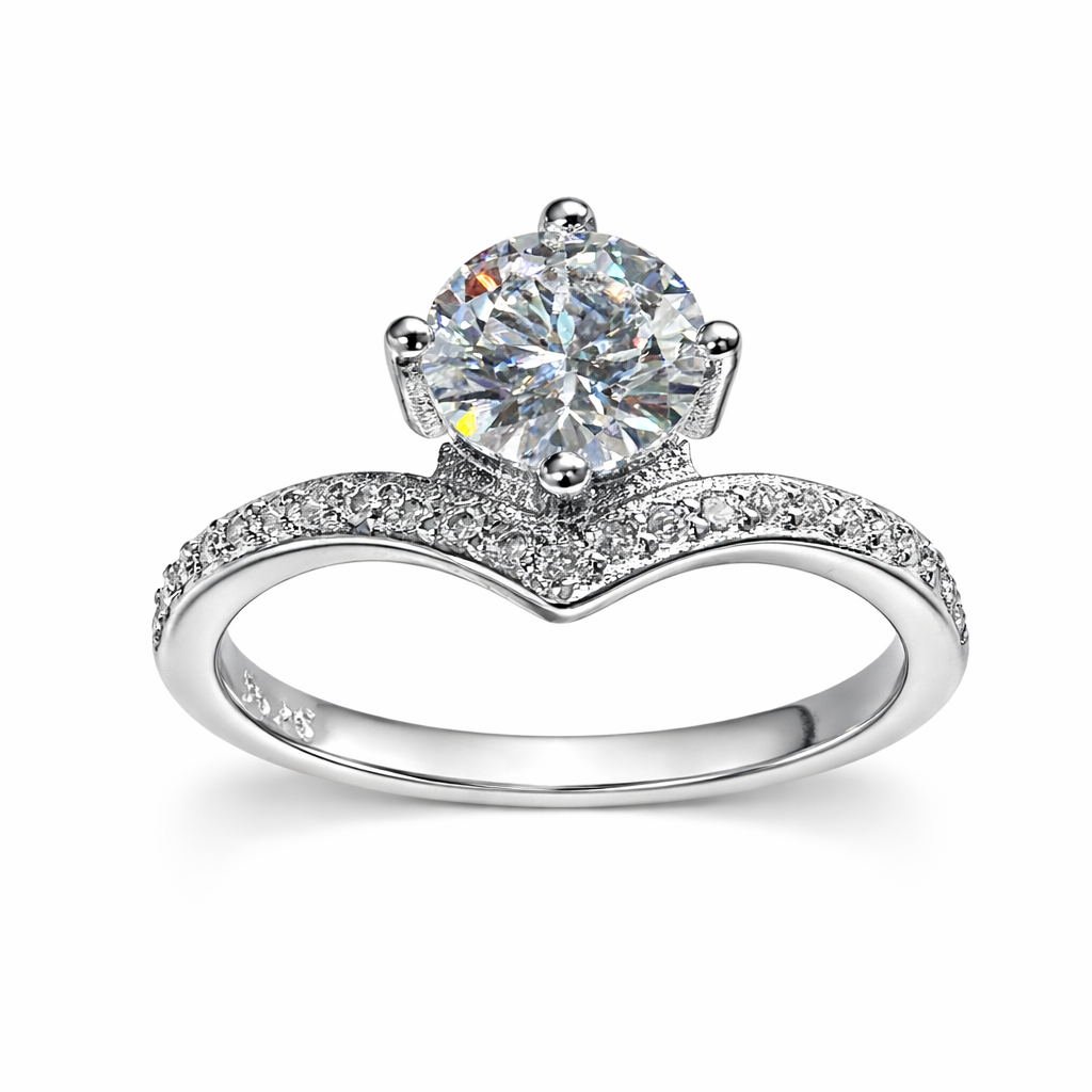 JZ20 1.5CT Sterling Silver S925 Moissanite Diamond