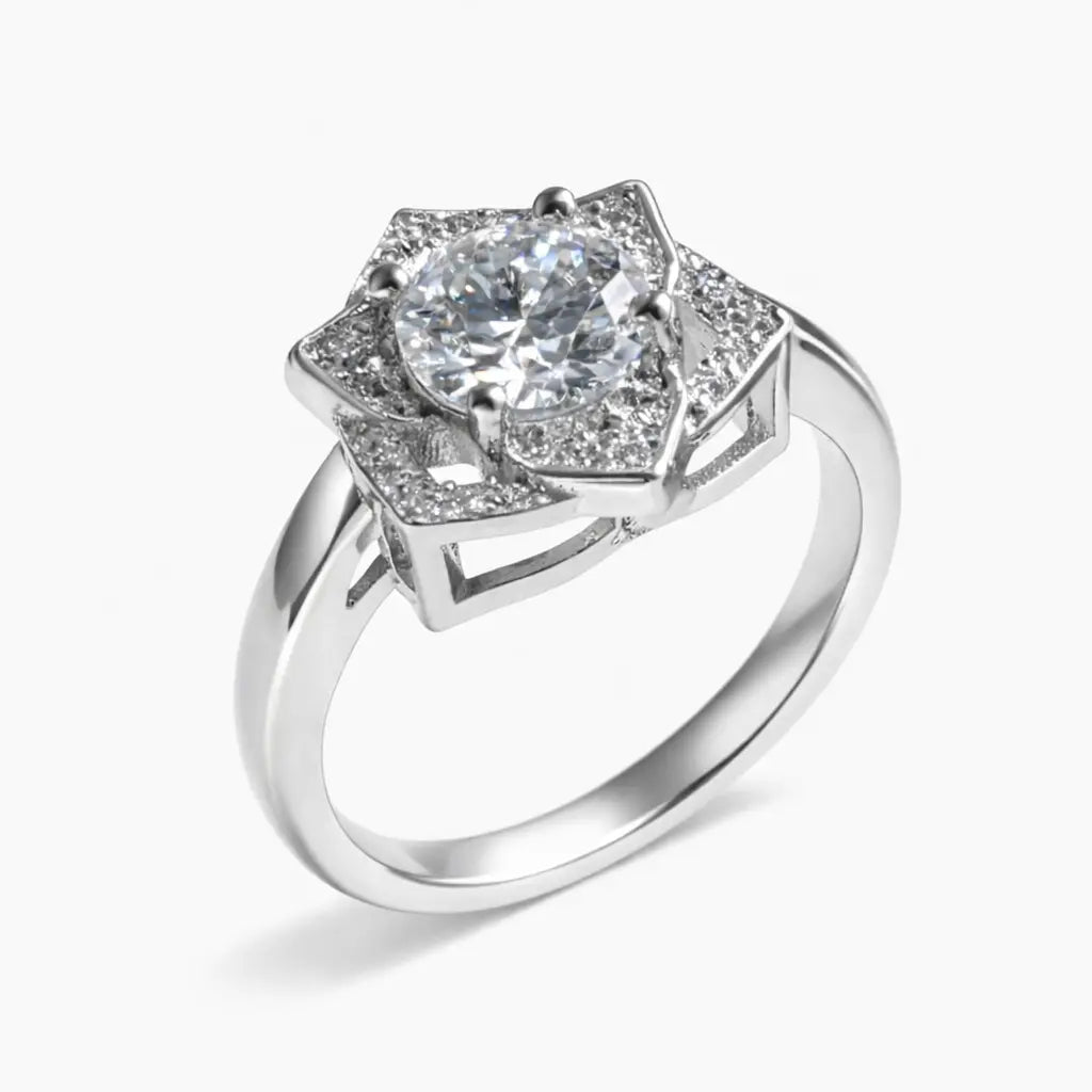 JZ28 1CT Sterling Silver S925 Moissanite Diamond 50%offamazon