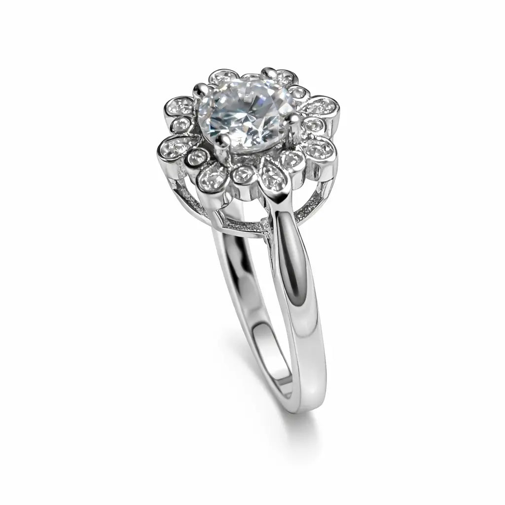 JZ57 1CT Sterling Silver S925 Moissanite Diamond 50%offamazon