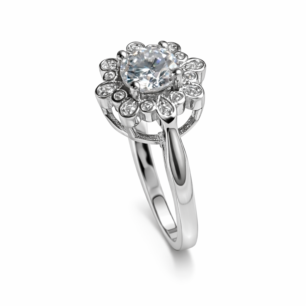 ER02 1CT Sterling Silver S925 Moissanite Diamond Earrings