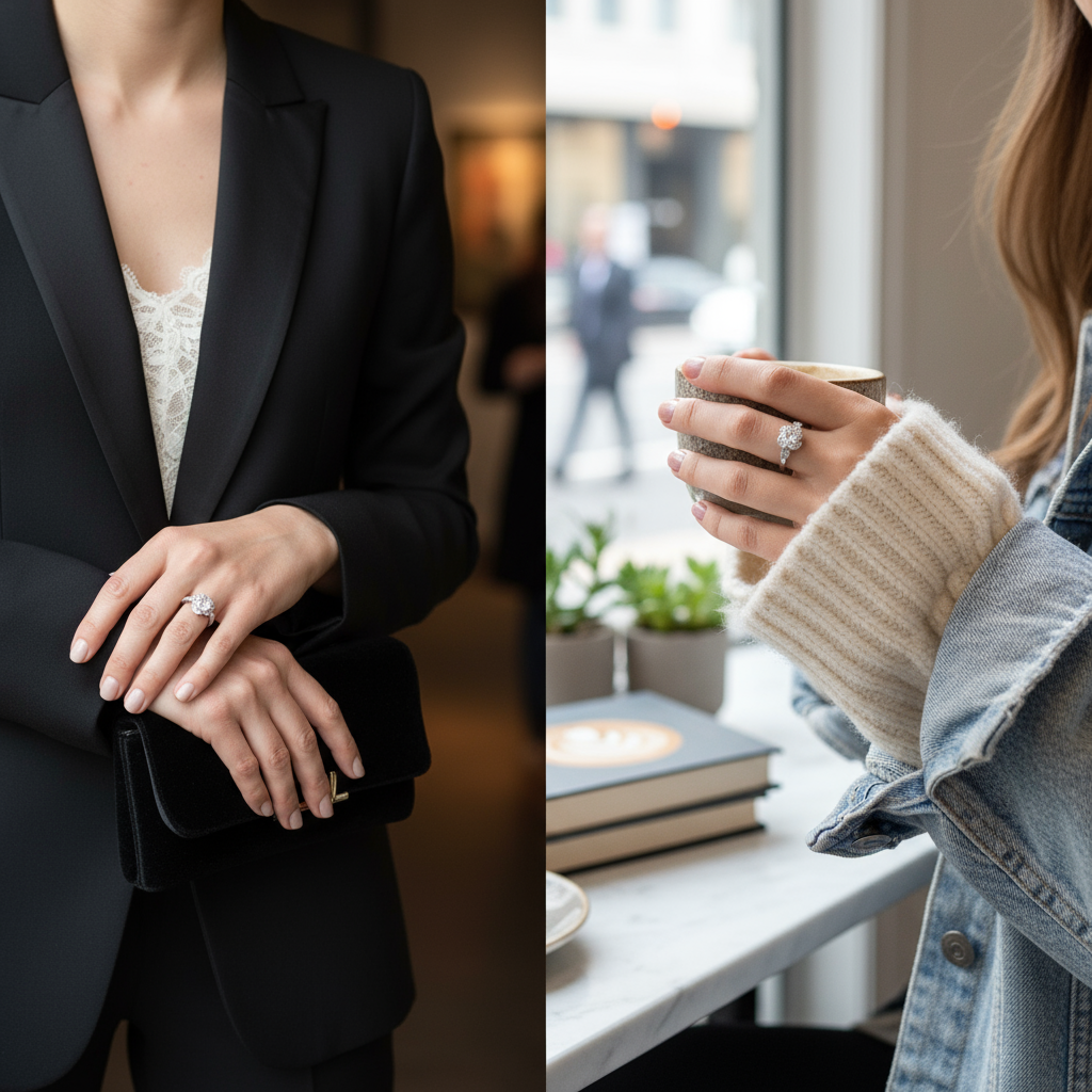 JZ35 1CT Sterling Silver S925 Moissanite Diamond