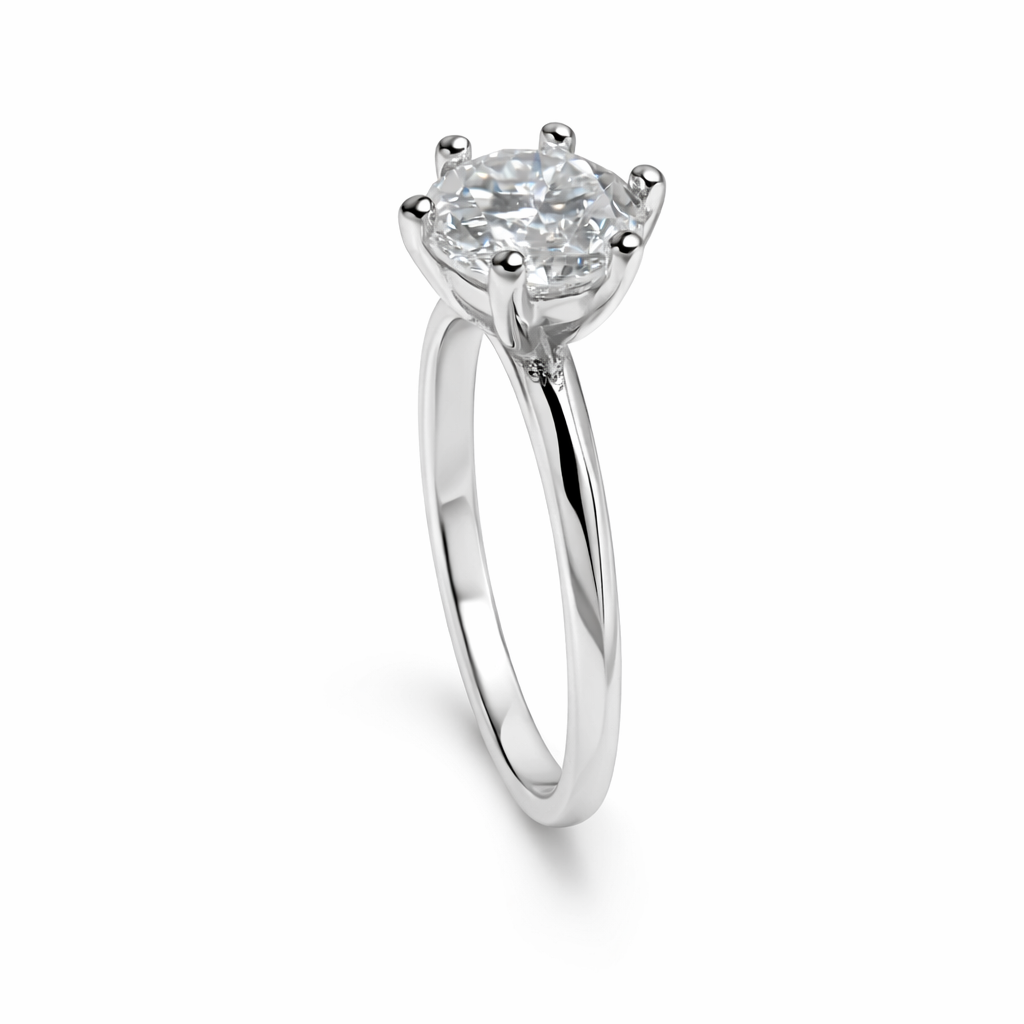 ER02 1CT Sterling Silver S925 Moissanite Diamond Earrings
