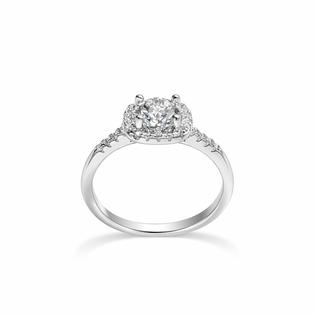 ER02 1CT Sterling Silver S925 Moissanite Diamond Earrings