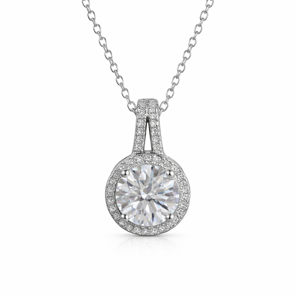 XL08 2CT Sterling Silver S925 Moissanite Diamond 50%offamazon
