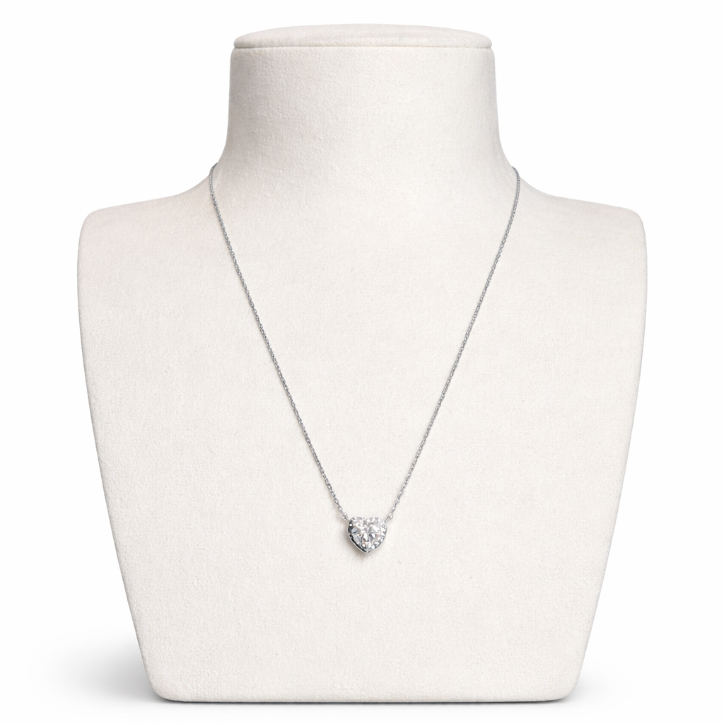 XL19 1CT Stering Sliver Moissanite Necklace 50%offamazon