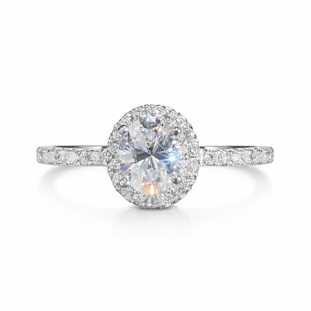 JZ37 1.5CT Sterling Silver S925 Moissanite Diamond 50%offamazon