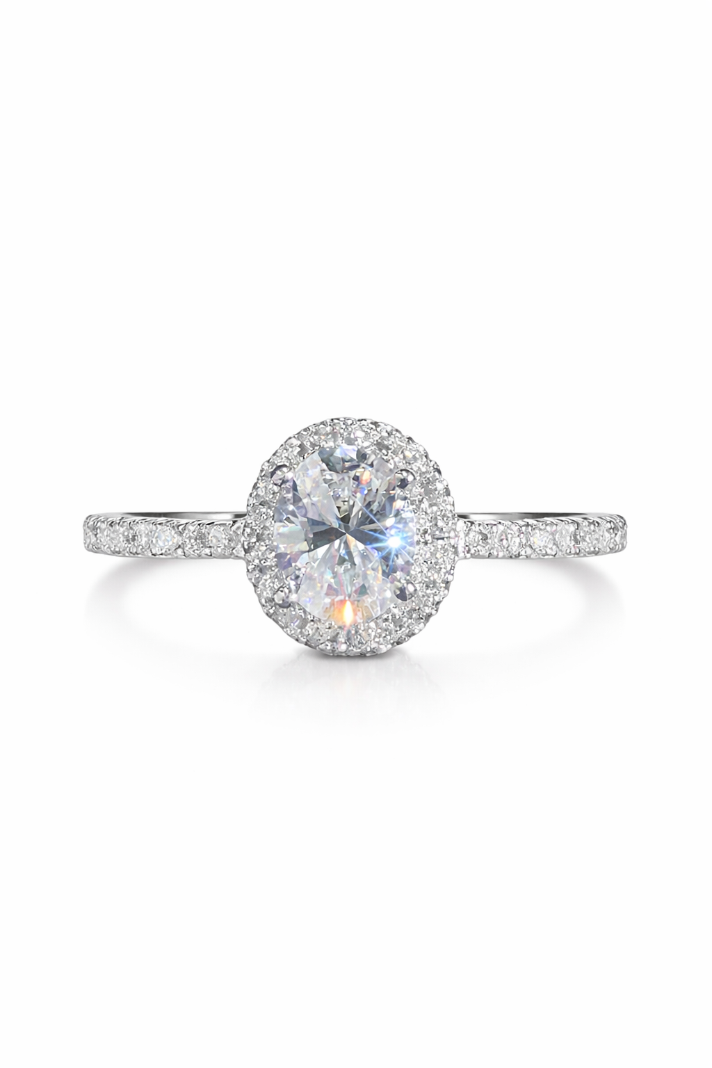 ER02 1CT Sterling Silver S925 Moissanite Diamond Earrings