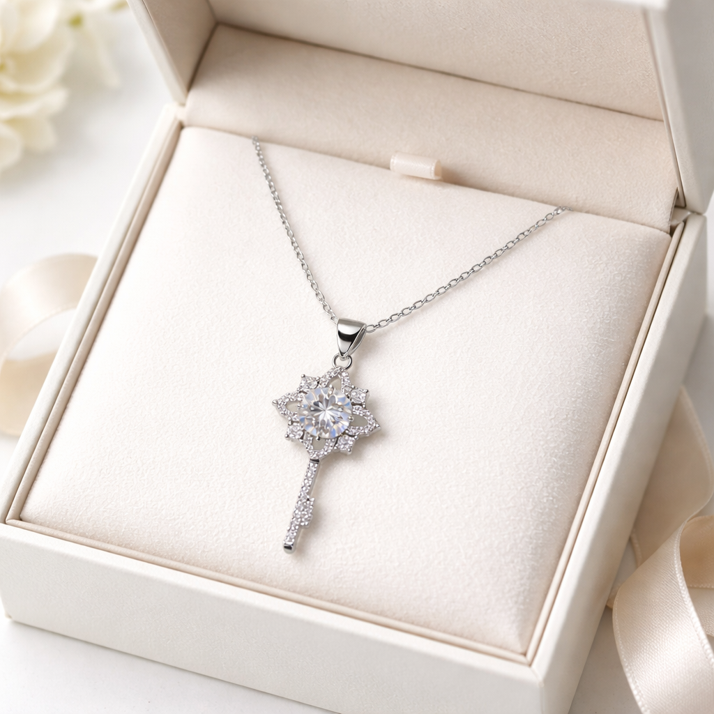 XL54 1CT Sterling Silver S925 Moissanite Diamond 50%offamazon