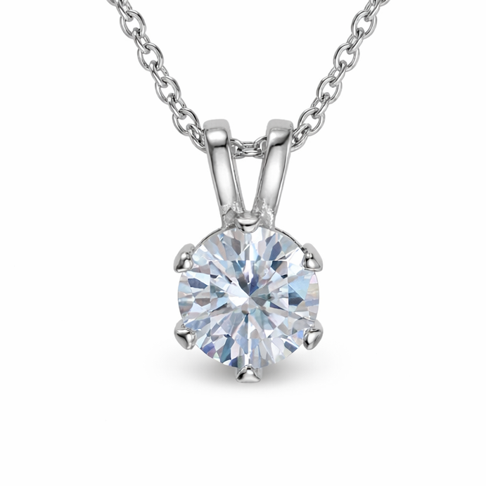 XL29 1CT Sterling Silver S925 Moissanite Diamond 50%offamazon