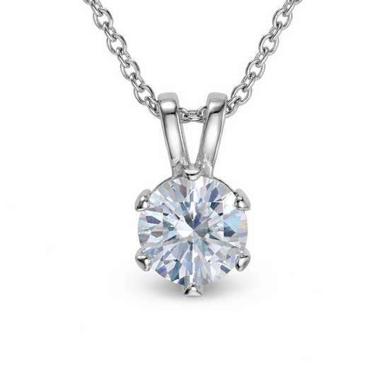 XL29 1CT Sterling Silver S925 Moissanite Diamond