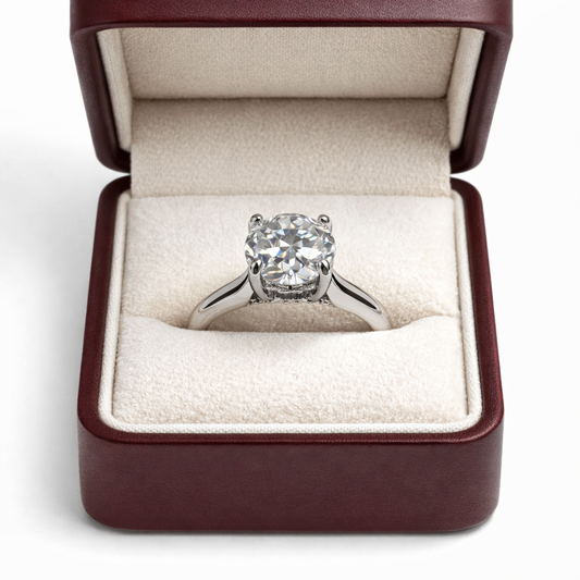 ER02 1CT Sterling Silver S925 Moissanite Diamond Earrings
