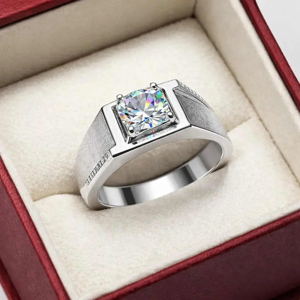 JZ54 1CT Sterling Silver S925 Moissanite Diamond 50%offamazon