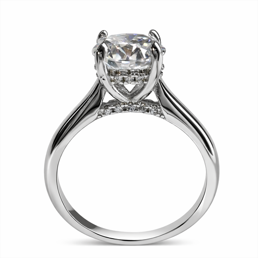 JZ66 2CT Sterling Silver S925 Moissanite Diamond
