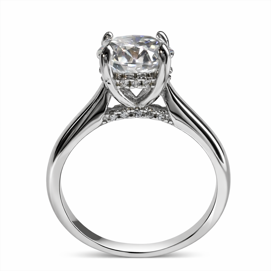 ER02 1CT Sterling Silver S925 Moissanite Diamond Earrings