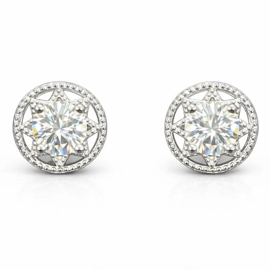 ER23 1CT Sterling Silver S925 Moissanite Diamond 50%offamazon