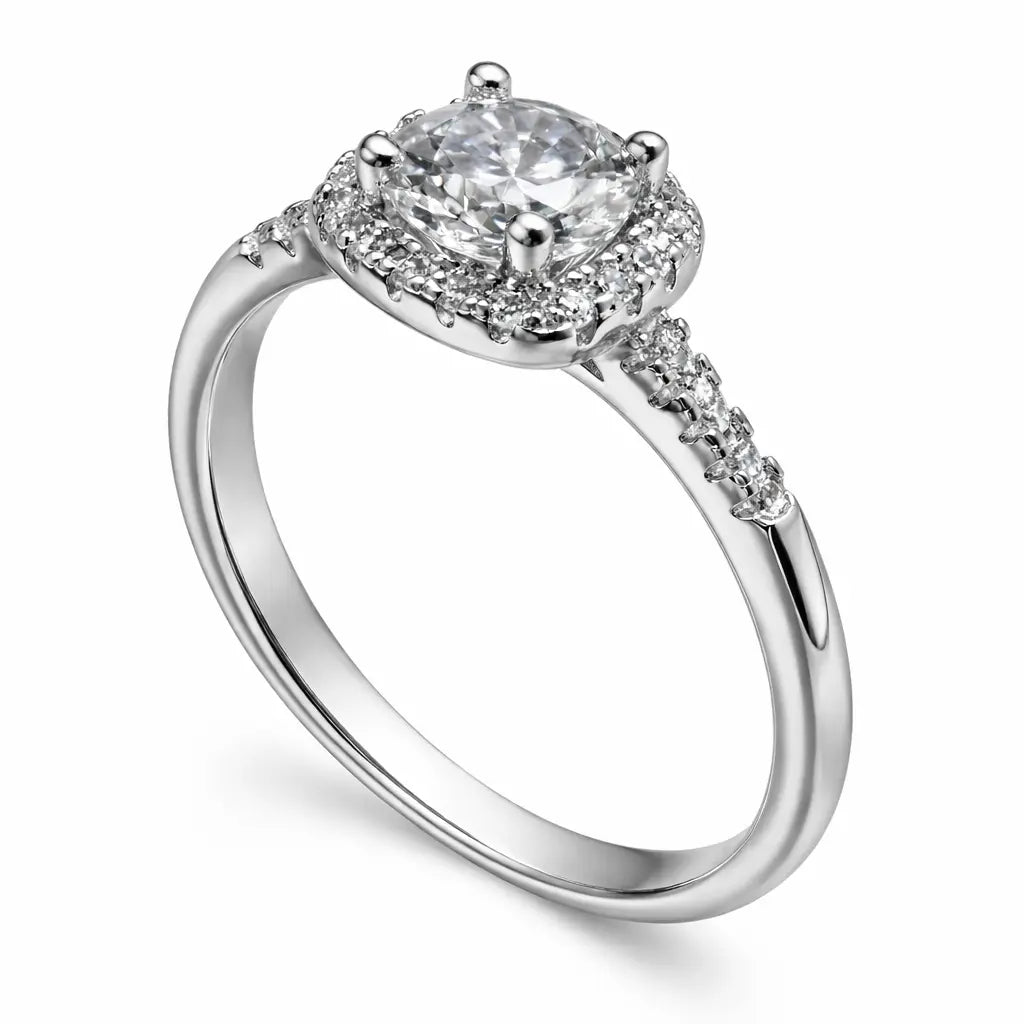 JZ45 1CT Sterling Silver S925 Moissanite Diamond 50%offamazon
