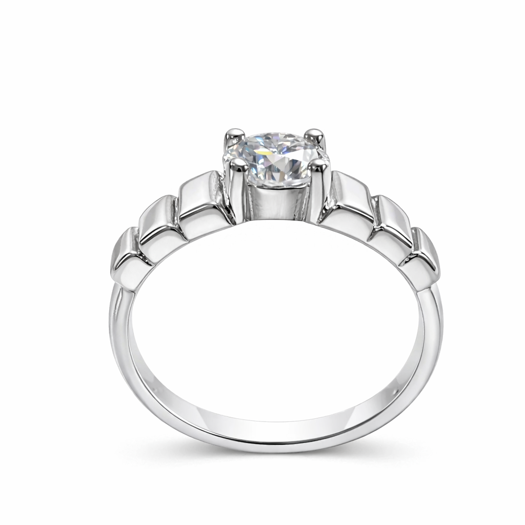 ER02 1CT Sterling Silver S925 Moissanite Diamond Earrings