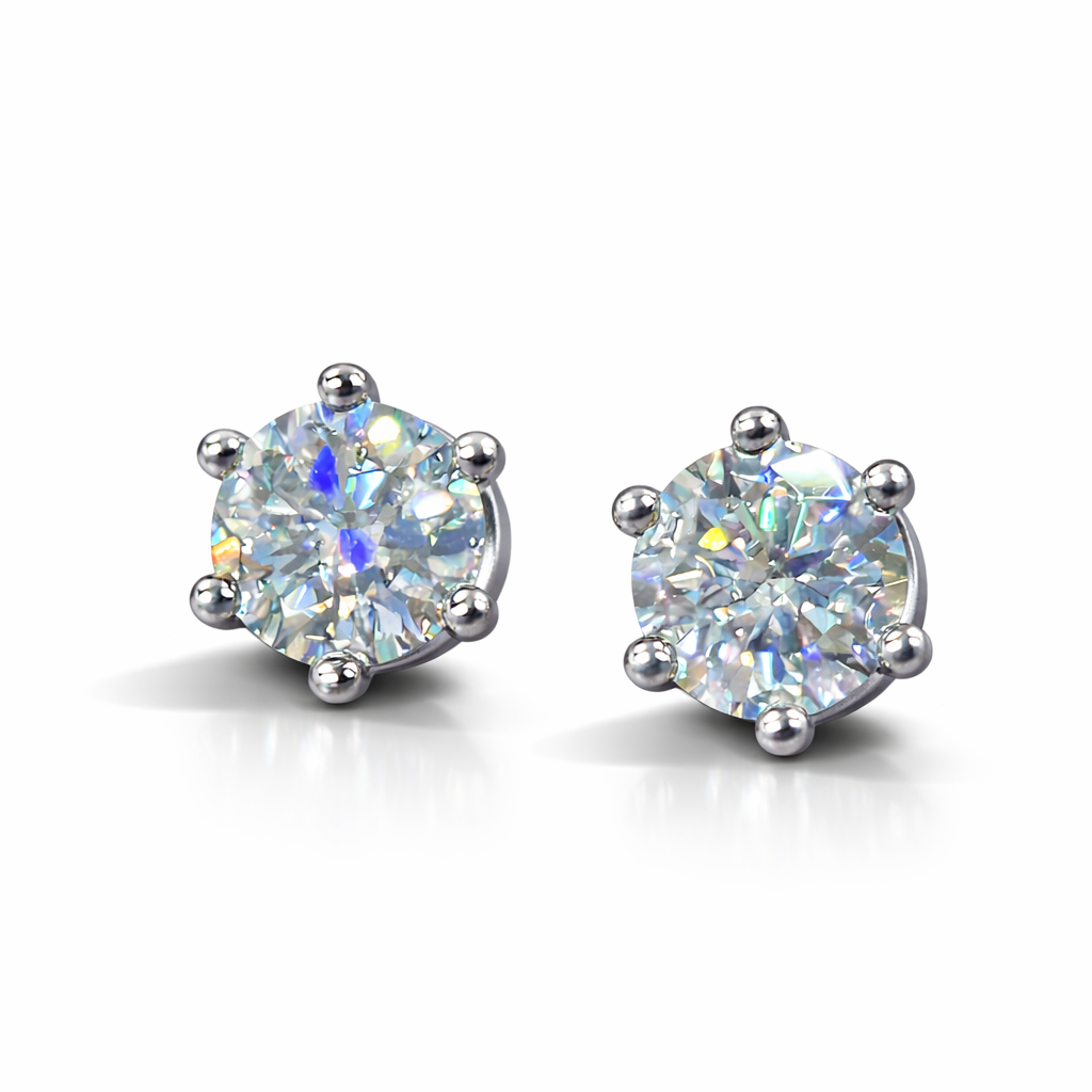 ER51 1CT Sterling Silver S925 Moissanite Diamond 50%offamazon