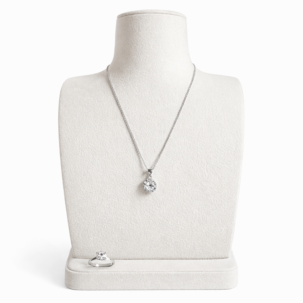 XL15 1CT Sterling Silver S925 Moissanite Diamond Necklace