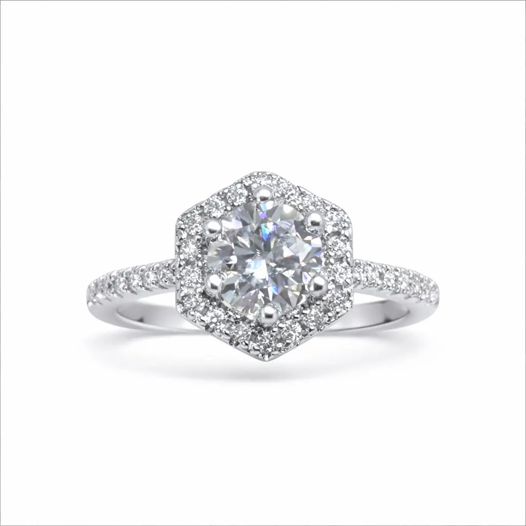 JZ31 1CT Sterling Silver S925 Moissanite Diamond 50%offamazon
