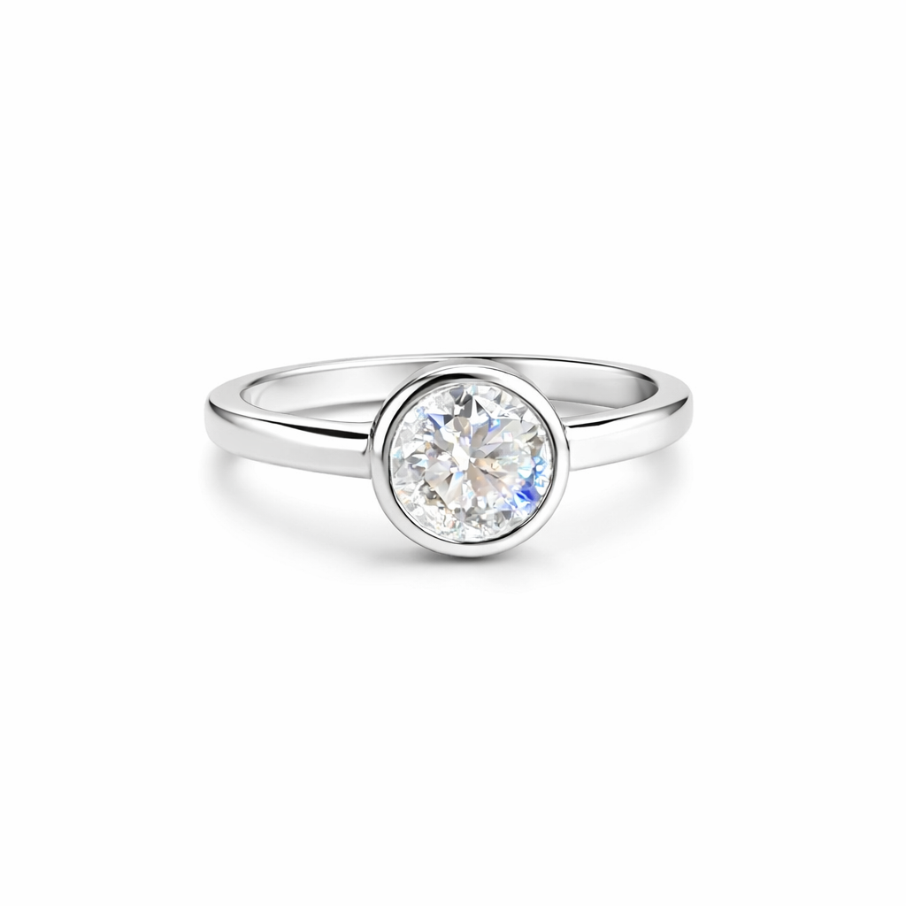 ER02 1CT Sterling Silver S925 Moissanite Diamond Earrings