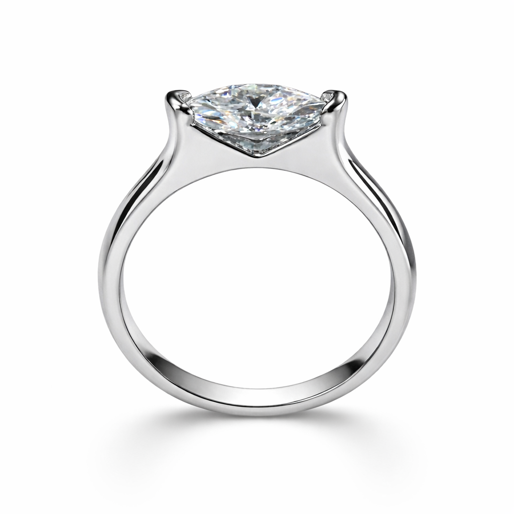ER02 1CT Sterling Silver S925 Moissanite Diamond Earrings