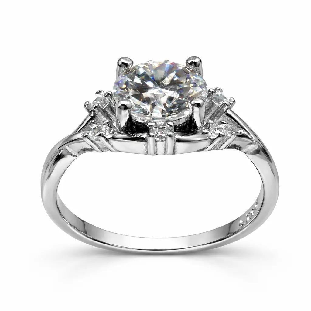 JZ39 1.5CT Sterling Silver S925 Moissanite Diamond 50%offamazon