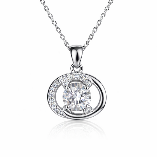 XL23 1CT Sterling Silver S925 Moissanite Diamond