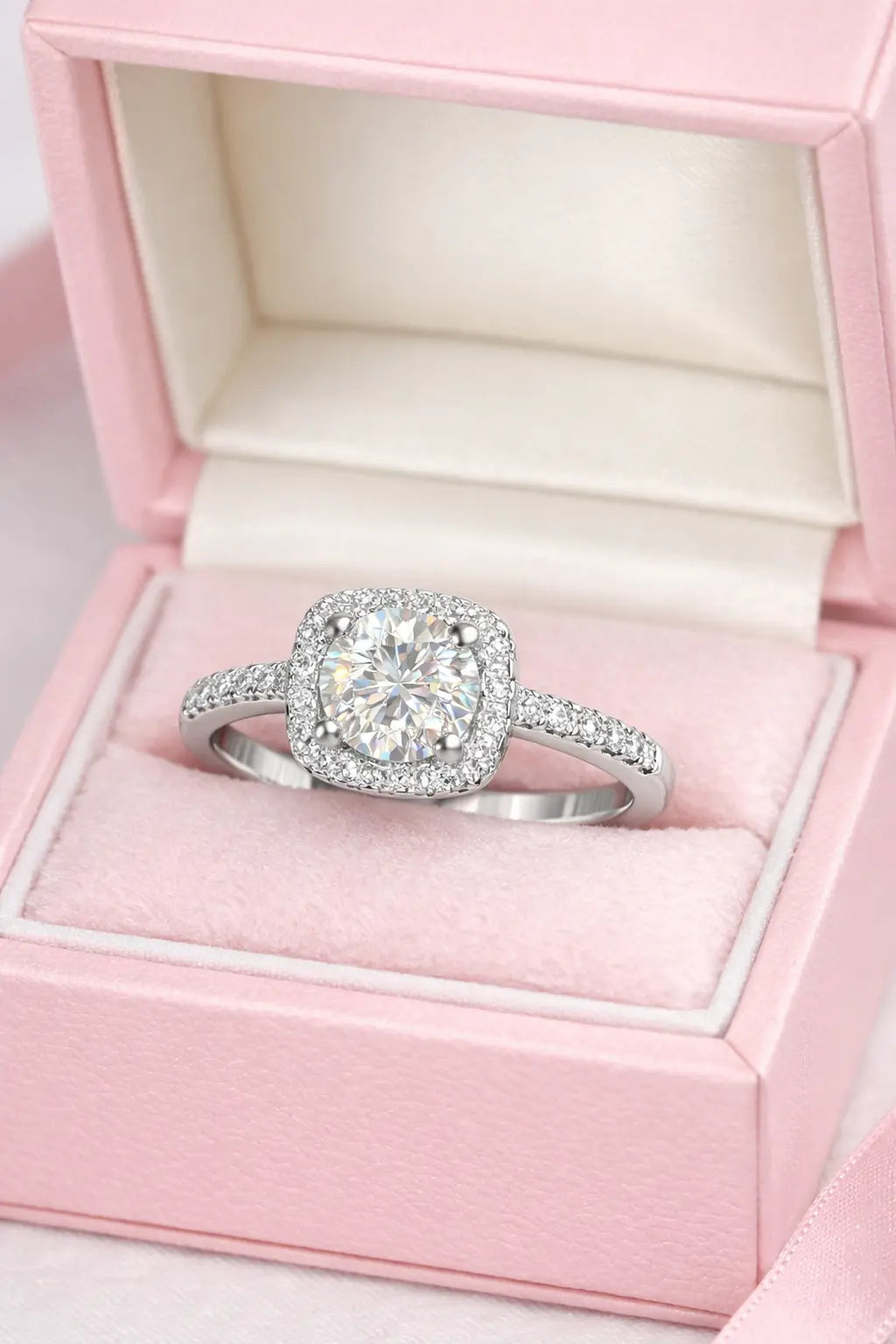 JZ45 1CT Sterling Silver S925 Moissanite Diamond 50%offamazon